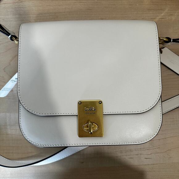 COACH White Bone Hutton Saddle Crossbody Bag - Picture 5 of 8